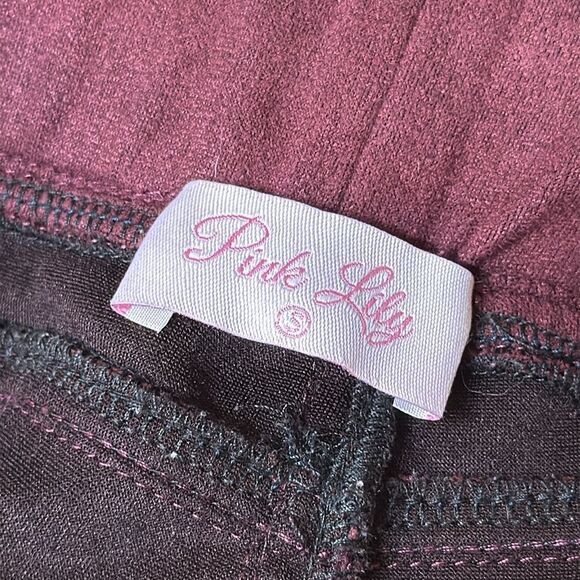 Pink Lady Suede/Velvet Feel Flare Pants - Picture 4 of 6